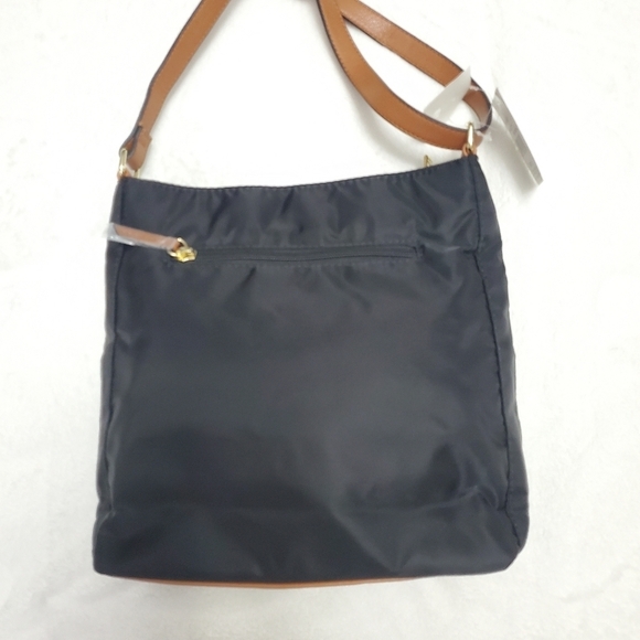 Black Gold Nylon Crossbody Shoulder Bag - Picture 2 of 11